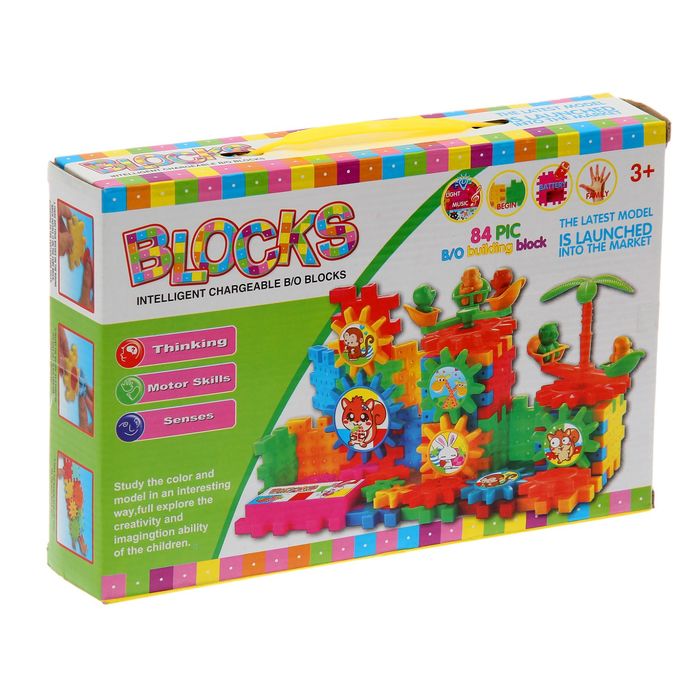 Конструктор «Забавные шестерёнки», работает от батареек, 84 детали