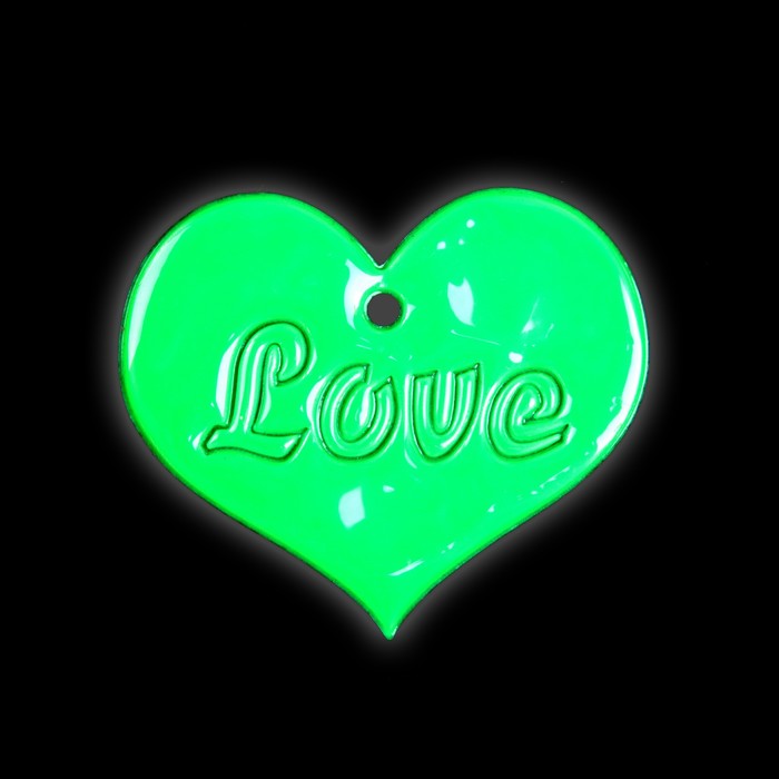 Светоотражающий элемент "Любовь", 6,5*5,5см, цвет МИКС