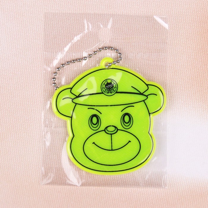 Светоотражающий элемент "Мишка", 6,5*6,5см, цвет МИКС