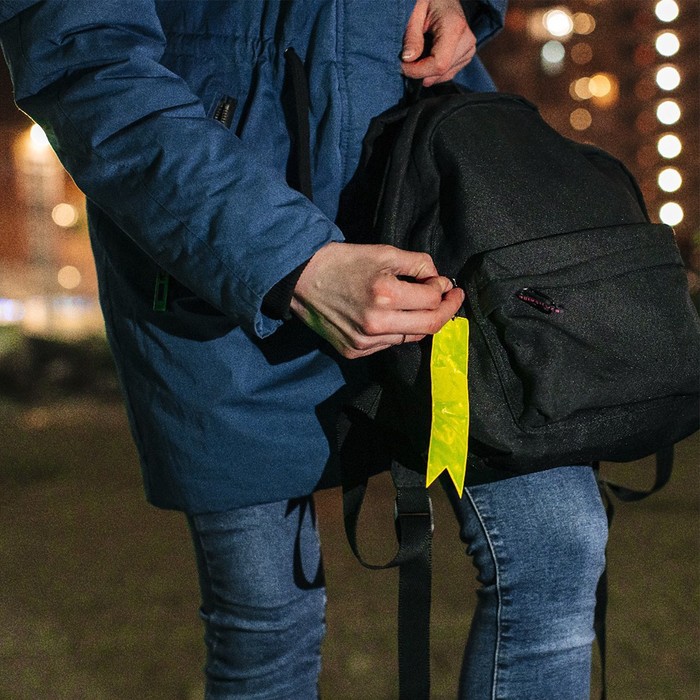 Светоотражающий элемент "Флажок", 15*3см, цвет МИКС