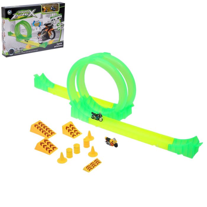 Автотрек "Мертвая петля", с 2 мотоциклами