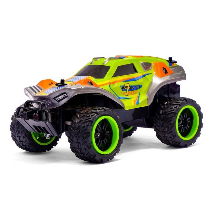 Машина радиоуправляемая "Гоночный джип", работает от аккумулятора, световые эффекты, МИКС