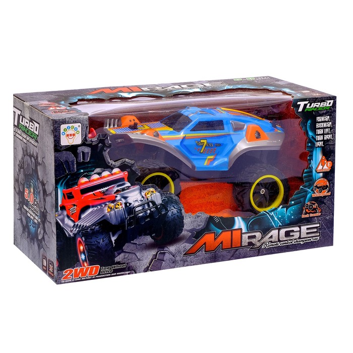 Машина радиоуправляемая "Гоночный джип", работает от аккумулятора, световые эффекты, МИКС