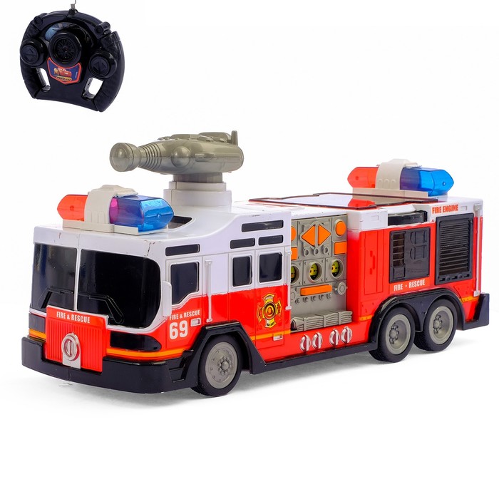 Машина радиоуправляемая "Пожарная охрана", работает от батареек (без света и звука)