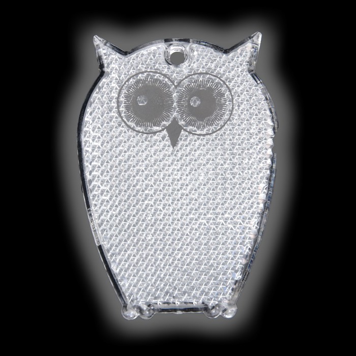 Светоотражатель "Сова", 6,5*4,5см, цвет белый