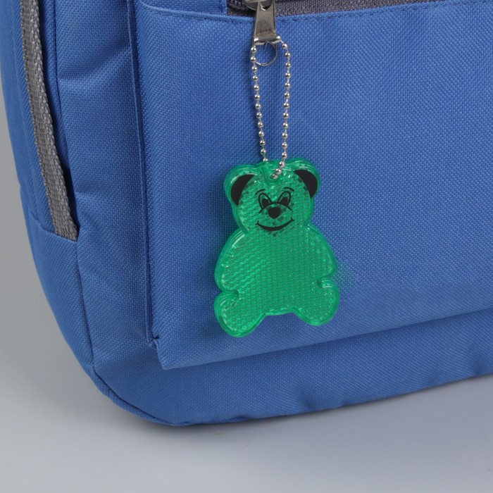 Светоотражатель "Медведь", 6,5*4,5см, цвет зелёный