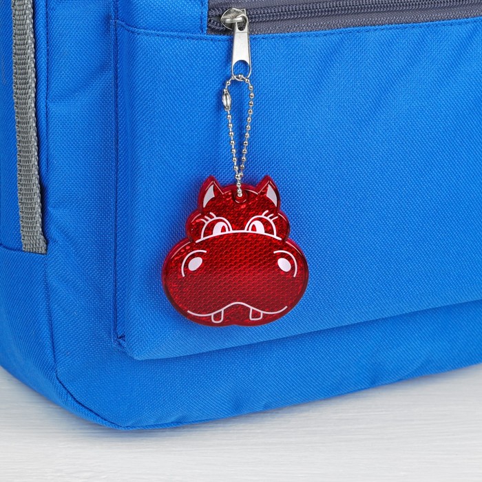 Светоотражатель "Бегемот", 6,3*5,8см, цвет красный