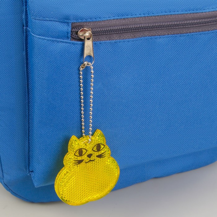 Светоотражатель "Кошка", 6,3*5,8см, цвет жёлтый