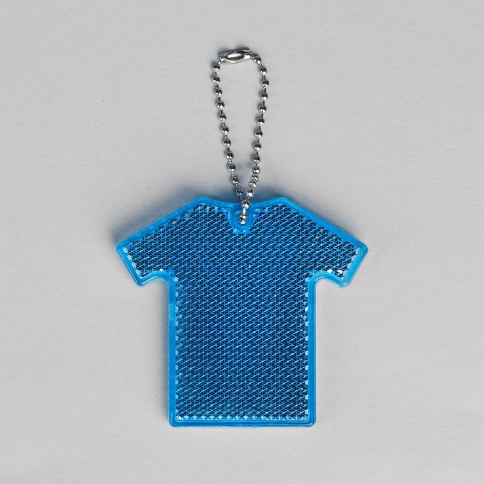 Светоотражатель "Рубашка", 6,8*6,2см, цвет голубой