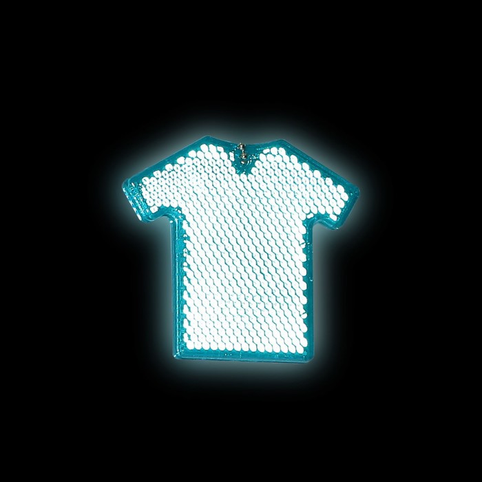 Светоотражатель "Рубашка", 6,8*6,2см, цвет голубой