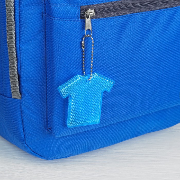 Светоотражатель "Рубашка", 6,8*6,2см, цвет голубой