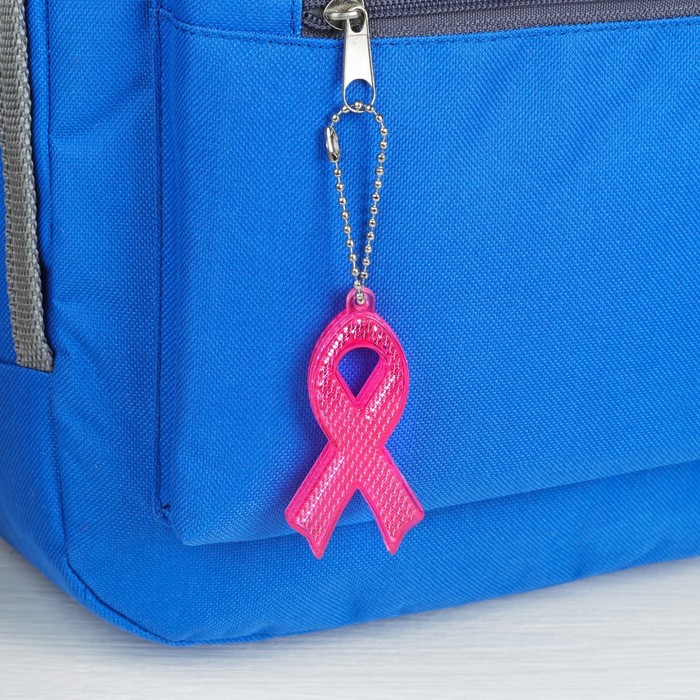 Светоотражатель "Бантик", 7,3*3,6см, цвет розовый