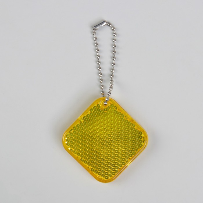 Светоотражатель "Ромб", 4*4см, цвет жёлтый