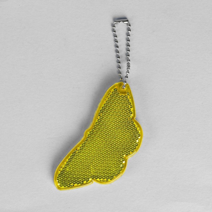 Светоотражатель "Бабочка", 8*3,3см, цвет жёлтый