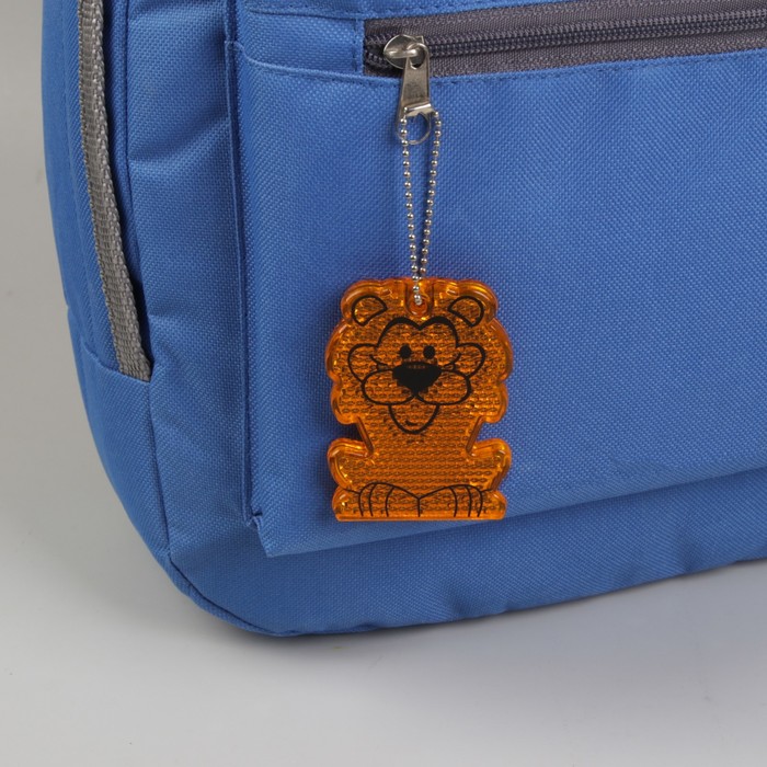 Светоотражатель "Лёвушка", 6,8*5см, цвет оранжевый