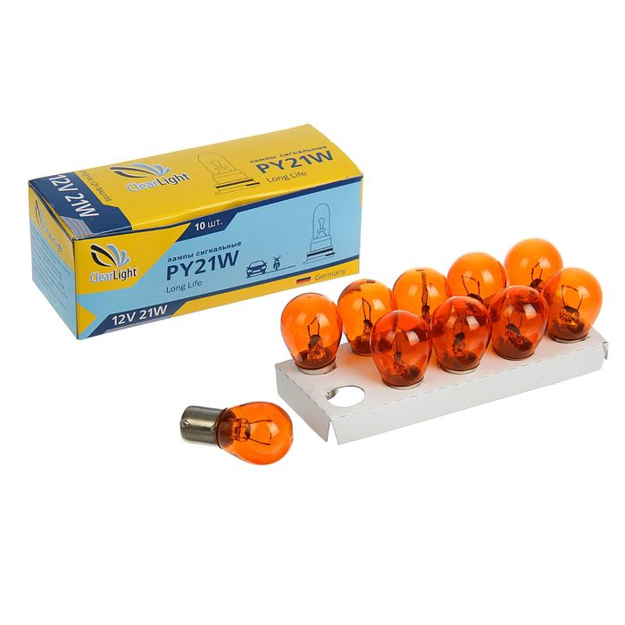 Галогенная лампа Clearlight PY21W, BAU15S, 12 В