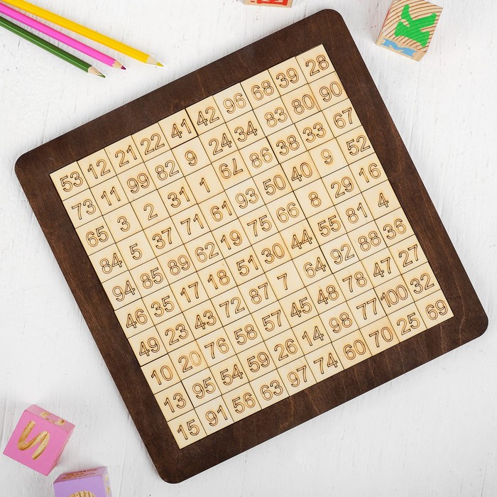 Обучающий планшет "Счёт до 100", 30 × 30 см