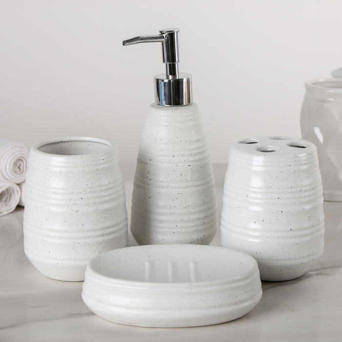 Набор аксессуаров для ванной комнаты, 4 предмета "Индиго"