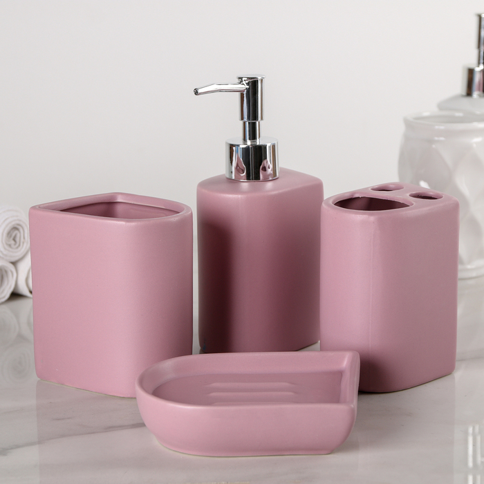 Набор аксессуаров для ванной комнаты, 4 предмета "Магия цвета"