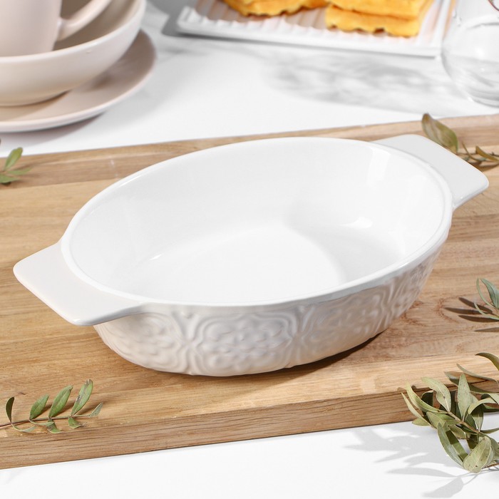 Форма для выпечки 1 л "Орнамент", цвет белый