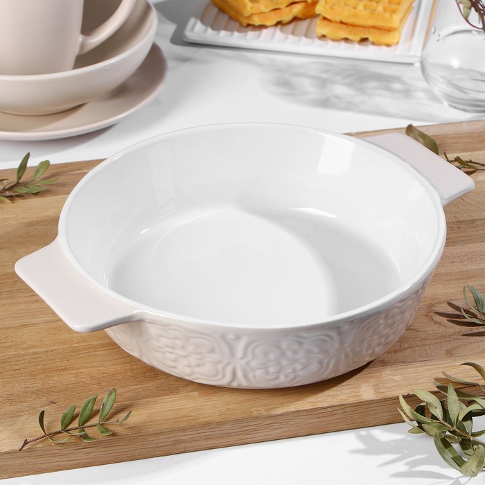 Форма для выпечки 1,45 л "Орнамент", цвет белый