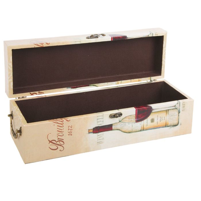 Шкатулка дерево под бутылку "Дегустация вин" 37х12х12 см