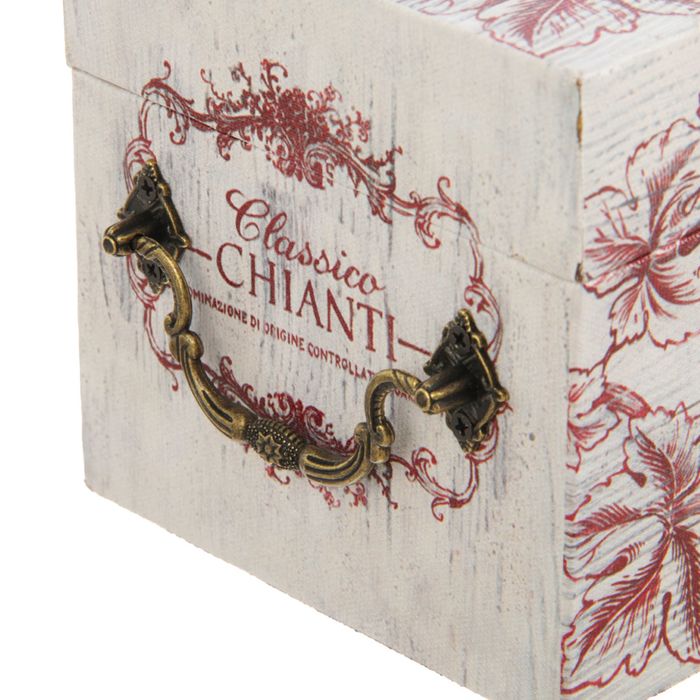 Шкатулка дерево под бутылку "Виноградная лоза и бокал вина" 37х12х12 см