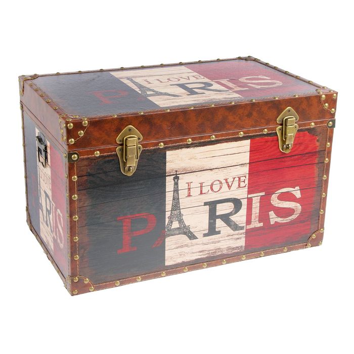 Сундук дерево "Париж, я люблю тебя" 33х54х33 см