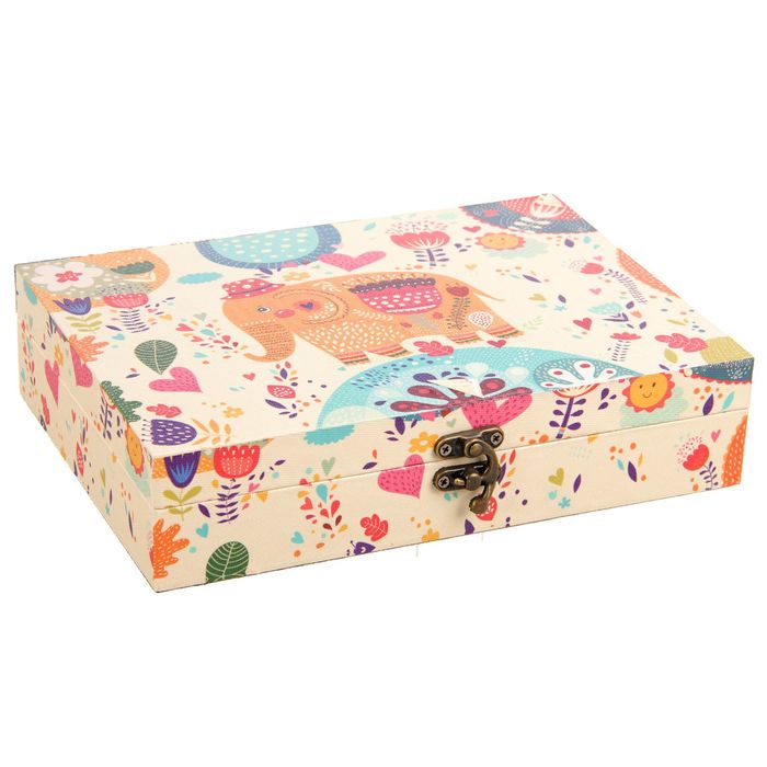 Шкатулка дерево "Цирковой слон" 5,5х24х17 см