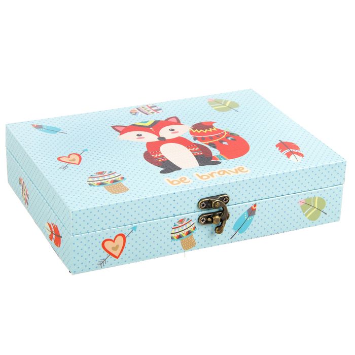 Шкатулка дерево "Лисичка" 5,5х24х17 см