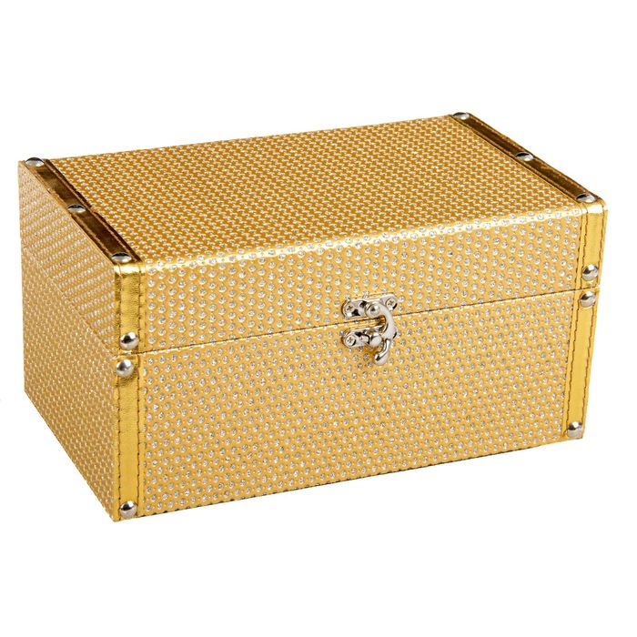 Шкатулка дерево "Золотой блеск" 12х24х14 см