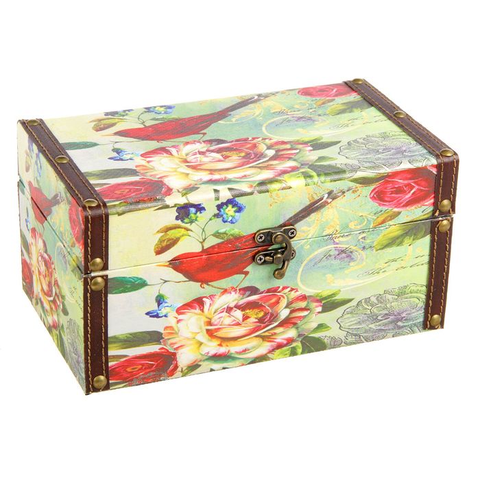 Шкатулка дерево "Птица в цветущем саду" 12х24х14 см