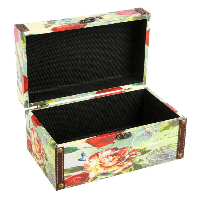 Шкатулка дерево "Птица в цветущем саду" 12х24х14 см