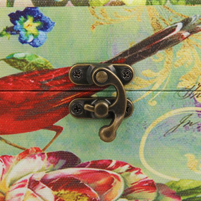 Шкатулка дерево "Птица в цветущем саду" 12х24х14 см