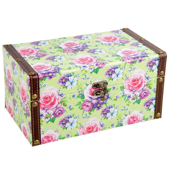 Шкатулка дерево "Россыпь роз" 12х24х14 см