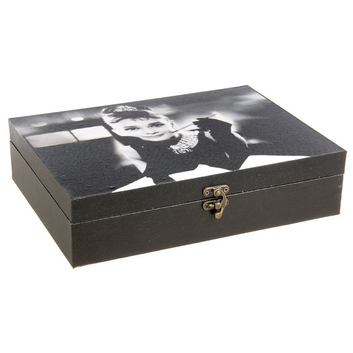 Шкатулка дерево "Одри Хепберн" 7х29х21,5 см