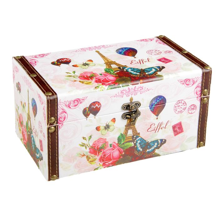 Шкатулка дерево "Эйфель" 12х24х14 см