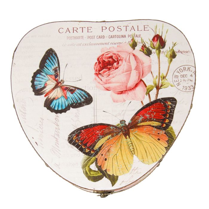 Шкатулка дерево "Бабочки" 15х23,5х22 см