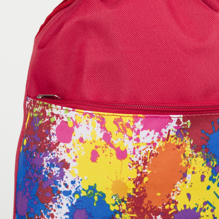 Сумка для обуви, наружный карман на молнии, цвет красный