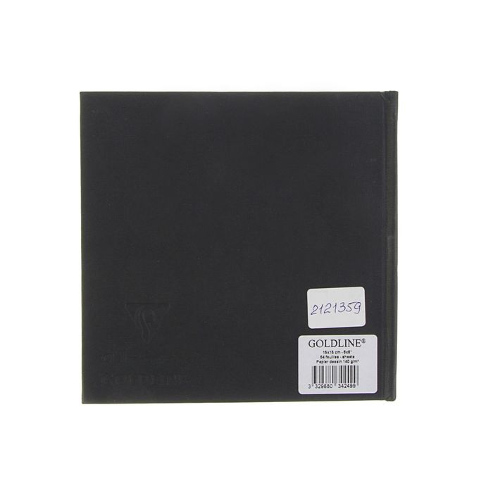 Блокнот для рисунков квадрат 150*150 140 г/м2 Clairefontaine Goldline, 64 листа, склейка 34249С