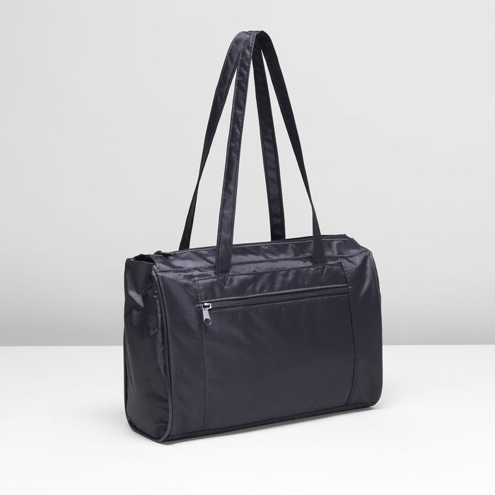 Сумка дорожная на молнии, 1 отдел, наружный карман, цвет чёрный