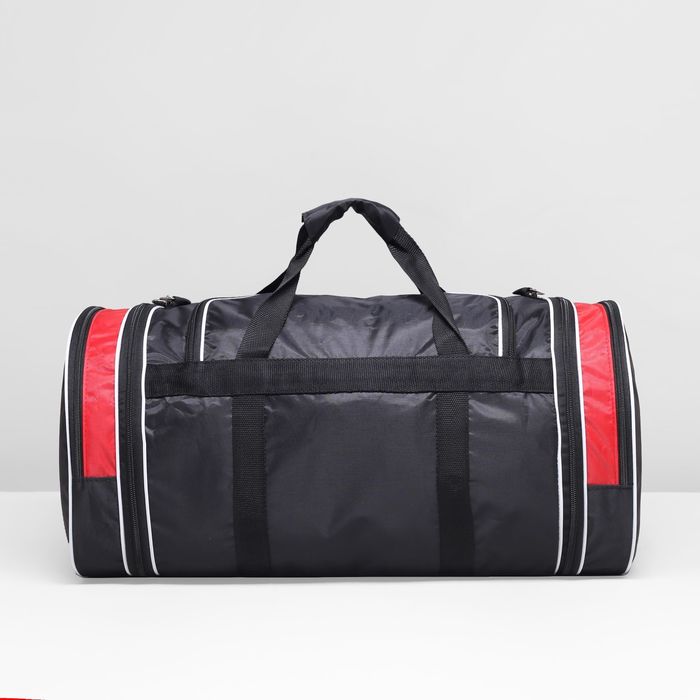 Сумка спортивная, трансформер, отдел на молнии, 3 наружных кармана, цвет чёрный/красный