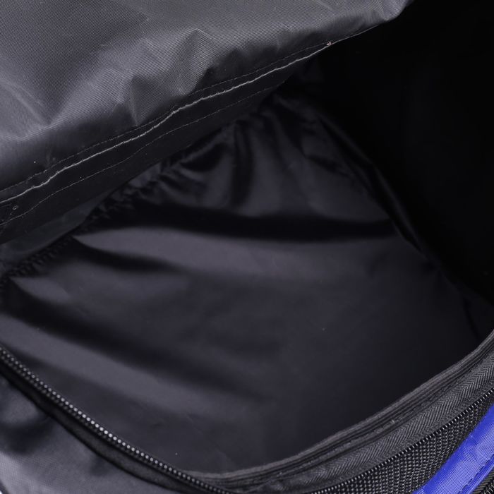 Сумка спортивная, отдел на молнии, 4 наружных кармана, цвет чёрный/синий