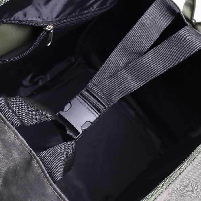 Сумка дорожная, отдел на молнии, наружный карман, цвет зелёный