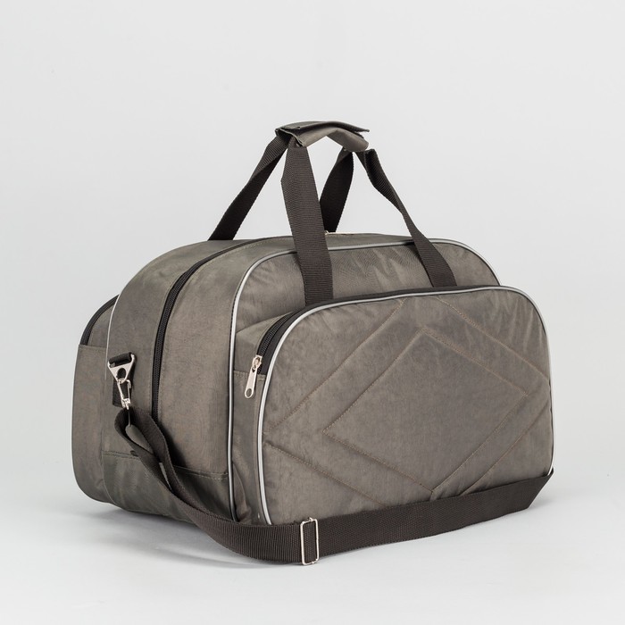 Сумка дорожная, отдел на молнии, наружный карман, цвет зелёный