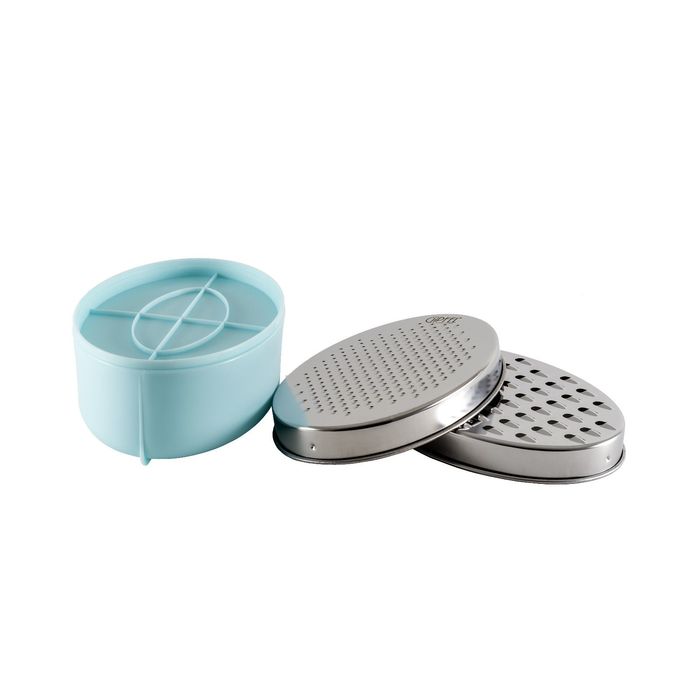 Терка с контейнером Sonna, 17 х 12 см, голубая