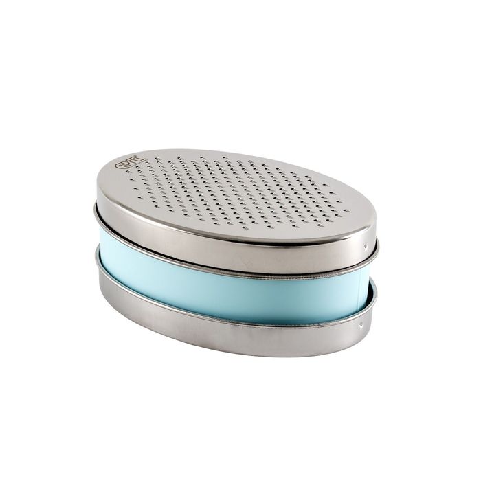Терка с контейнером Sonna, 17 х 12 см, голубая