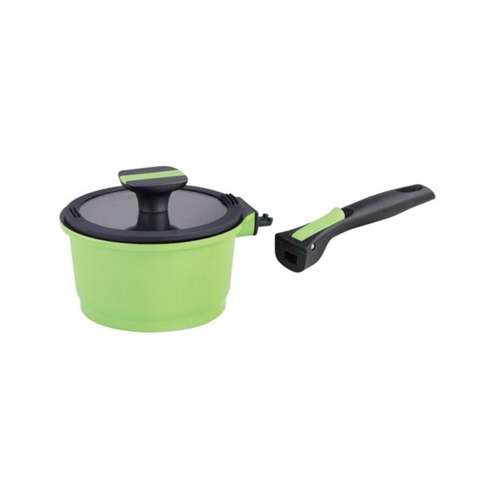 Ковш Shafran, 16 х 9,5 см, 1,5 л со стеклянной крышкой, индукционное дно