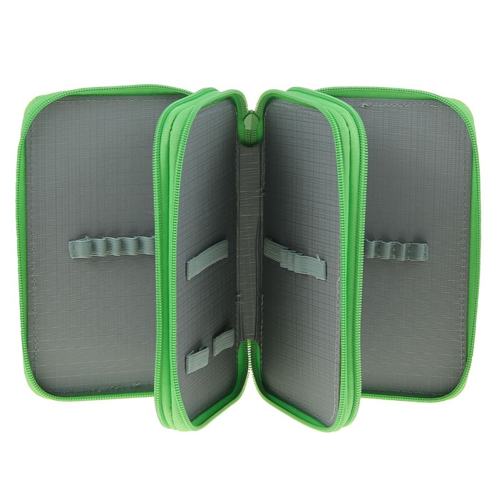 Пенал 3 отделения на молнии 3D Собачки