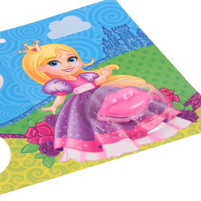 Блеск для губ детский с открыткой "Настоящей принцессе"